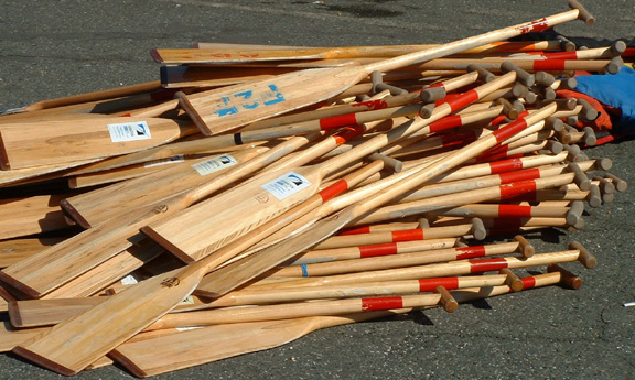 Oars spilled on the dock laying in wait of the Dragonboat festivities.
Inner Harbor, Victoria, BC